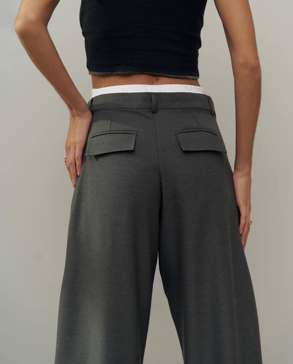 PANTALON DOUBLÉ À LA TAILLE